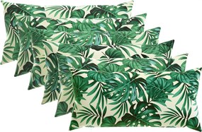 vidaXL Κάλυμμα Μαξιλαριού 6 pcs HEERLEN Σχέδιο Φύλλων 40 x 80 cm