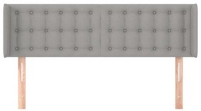 vidaXL Κεφαλάρι με Πτερύγια Ανοιχτό Γκρι 147x16x78/88 εκ. Υφασμάτινο
