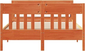 vidaXL Σκελετός Κρεβ. Χωρίς Στρώμα Καφέ Κεριού 120x200 εκ Μασίφ Πεύκο