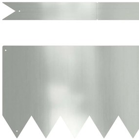 vidaXL Περίγραμμα γκαζόν 50 pcs Ασημί 100 x 0.05 x 20 εκ