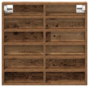 vidaXL Βαθιά ντουλάπα παλιού ξύλου 60x8,5x58 εκ κατασκευασμένου ξύλου