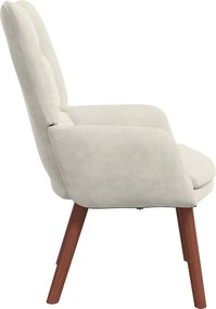 vidaXL Πολυθρόνα Κρεμ 63 x 67 x 94 εκ. Βελούδο
