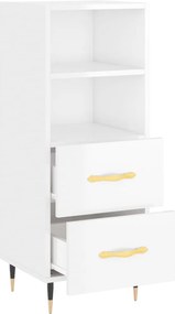 vidaXL Ντουλάπι Γυαλιστερό Λευκό 34,5x34x90 εκ. Επεξεργασμένο Ξύλο
