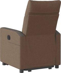 vidaXL Πολυθρόνα Ηλεκτρική Ανακλινόμενη Ανύψωση Σκ. Καφέ Υφασμάτινη