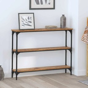 vidaXL Τραπέζι κονσόλας με ράφι Παλαιό ξύλο 100 x 22.5 x 75 εκ