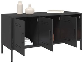 vidaXL Έπιπλο Τηλεόρασης Μαύρο 100,5x39x50,5 εκ. Ατσάλινο