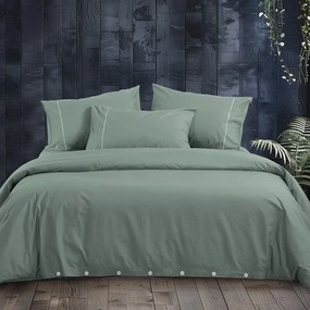 Παπλωματοθήκη Nau Wave Solid (Σετ 3τμχ) Green Nautica Queen Size 240x220cm 100% Cotton