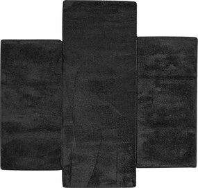 Χαλιά Κρεβατοκάμαρας (Σετ 3τμχ) Polcarpet Veloute Cozy 1820 D.Grey