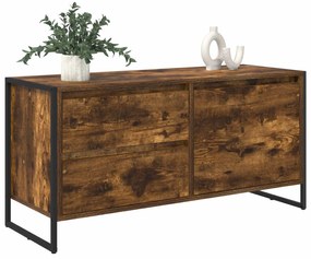 vidaXL Ντουλάπι TV Καπνιστό Δρύς 100 x 36 x 49.5 εκ Επεξεργασμένο ξύλο