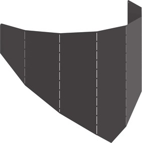 vidaXL Περίγραμμα γκαζόν 100 x 45 cm Ατσάλι Μαύρο