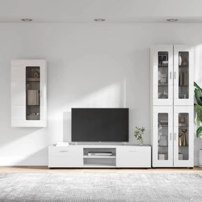 vidaXL Σετ επίπλου τηλεόρασης FLORIN 3 pcs Υψηλής γυαλάδας λευκό