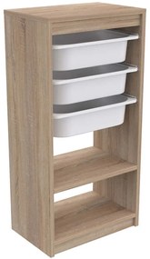 Συρταριέρα Παιδική Sani HM18198.03 45,5x30x92cm Sonoma-White