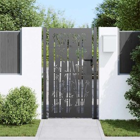 vidaXL Πύλη Κήπου 110 x 205 εκ. Μαύρο Κλειδώσιμο