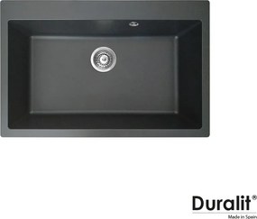 Duralit KZ075 - Νεροχύτης Κουζίνας Συνθετικός 76x50 - 420. Graphite