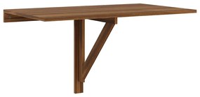 vidaXL Τραπέζι Τοίχου Πτυσσόμενο Καφέ Δρυς 100x60x56 εκ. Επεξ. Ξύλο