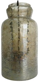 Artekko Rica Κηροπήγιο Γυαλί Πράσινο (20.3x20.3x38.1)cm Artekko 76507-BROW-DS