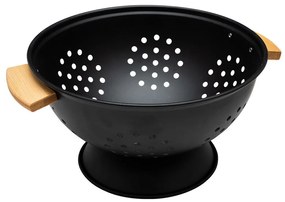 Estia Σουρωτήρι Ζυμαρικών Με Μπαμπού Λαβές Essentials 24x24x13.7cm Μαύρο 01-12915
