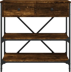 vidaXL Τραπέζι Κονσόλα Καπνιστή Δρυς 75x34,5x75 εκ. Επεξεργ. Ξύλο