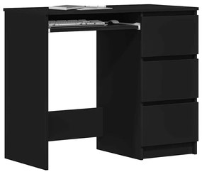 vidaXL Γραφείο Μαύρο 90 x 45 x 76 εκ. από Επεξ. Ξύλο
