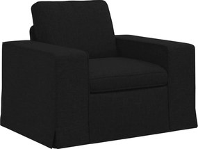 vidaXL Σετ Καναπέ 2 pcs Μαύρο 182 x 80 x 82 εκ ύφασμα