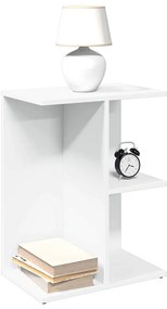 vidaXL Κομοδίνo Λευκό 46,5x29x61 εκ. από Επεξεργασμένο Ξύλο