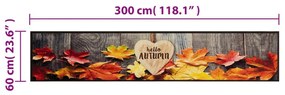 Χαλί Κουζίνας Πλενόμενο Σχέδιο Autumn 60x300 εκ. Βελούδινο - Καφέ