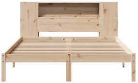 vidaXL Κρεβάτι Βιβλιοθήκη Χωρίς Στρώμα 120x200 εκ Μασίφ Ξύλο Πεύκο