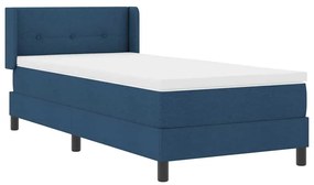 vidaXL Κρεβάτι box spring με στρώμα με στρώμα Μπλε 100 x 200 cm