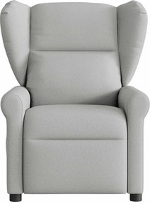 vidaXL καρέκλα ανάκλισης μασάζ Cloud Grey Fabric