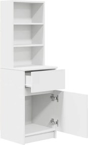 vidaXL Κομοδίνο Λευκό 39x35x125 εκ. από Επεξεργασμένο Ξύλο
