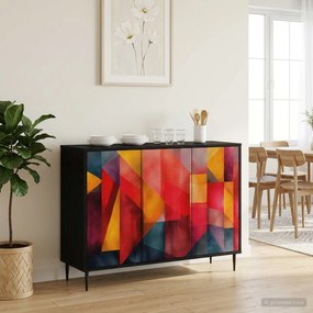vidaXL Πλαϊνό γραφείο HEESCH Μαύρη Δρυς 102 x 33 x 76 εκ.