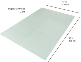 Παζλ δαπέδου 3sprouts EVA Foam Seafoam 178x120εκ