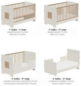 Casababy Winnie Βρεφικό Κρεβάτι Μετατρεπόμενο Σε Προεφηβικό