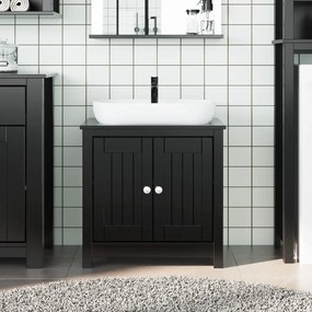 vidaXL Ντουλάπι Νιπτήρα BERG Μαύρο 60 x 34 x 59 εκ. Μασίφ Ξύλο Πεύκου
