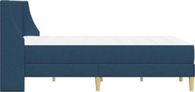 vidaXL Σκελετός κρεβατιού με στρώμα Μπλε 140 x 200 cm Πολυεστέρας