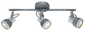 Σποτ Τρίφωτο Aca Inka MC167793C Grey Matt/Cement