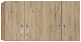 Πατάρι ντουλάπας Zelia  τετράφυλλο σε oak απόχρωση 120x42x60εκ