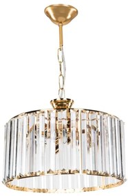 Φωτιστικό οροφής τρίφωτο PWL-0979 Ε27 χρυσό-γυαλί Φ30x45εκ 30x30x45 εκ.
