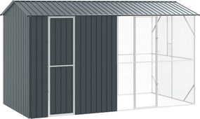 vidaXL Κλουβί Πουλιών Ανθρακί 430 x 208 x 247 εκ