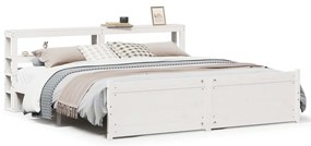 vidaXL Σκελετός Κρεβατιού με Κεφαλάρι Χωρίς Στρώμα Λευκό 200x200 εκ.