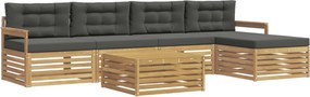 vidaXL Σειρά Καναπέ Εξωτερικού 7 pcs Άσπρο και Ανθρακί Πολυεστέρας
