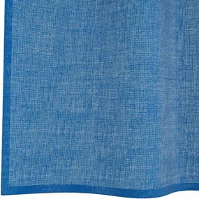 vidaXL Voile κουρτίνες με ροδέλες 2 τεμάχια Μπλε Ρουά