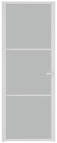 vidaXL Εσωτερική Πόρτα 76 x 201,5 εκ. Λευκό Ματ Γυαλί και Αλουμίνιο
