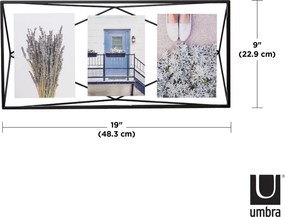 Umbra μαύρη μεταλλική πολυκορνίζα 48Χ23/Prisma 313019-040
