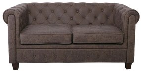 CHESTERFIELD NEWPORT KΑΝΑΠΕΣ 2ΘΕΣΙΟΣ ΣΑΛΟΝΙΟΥ -ΚΑΘΙΣΤΙΚΟΥ, ΥΦΑΣΜΑ ANTIQUE LOOK ΚΑΦΕ