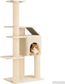vidaXL Δέντρο γάτας με στύλους ξύρας Κρεμ 183 cm