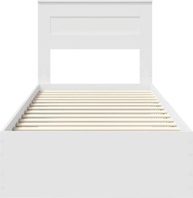 vidaXL Σκελετός Κρεβατιού Λευκό 90 x 190 cm Επεξεργασμένο ξύλο