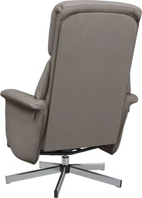 vidaXL Πολυθρόνα Ανακλινόμενη με Υποπόδιο Taupe Υφασμάτινη