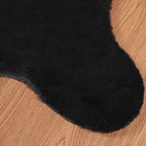 vidaXL Χαλιά Ψεύτικου Κουνελιού Olite Μαύρο 80 x 120 cm Πολυεστέρας
