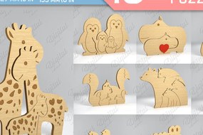 Intra απο ξύλο plywood 3mm-4mm πάχος – Ξύλινη δέσμη παζλ με λέιζερ Δίασταση 20x20 cm INTRAFABR-83146134